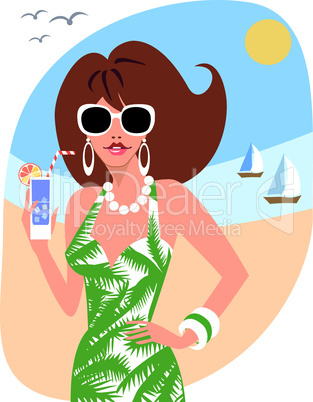 Woman on holiday
