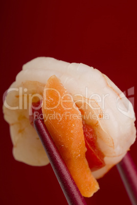 Shrimp in Chopsticks