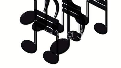 Plastic Music Notes and treble clef.