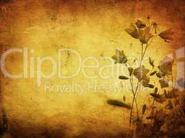 grunge floral background with space for text or image