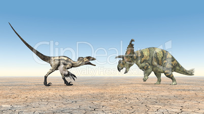 Deinonychus and Albertaceratops