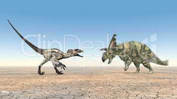 Deinonychus and Albertaceratops