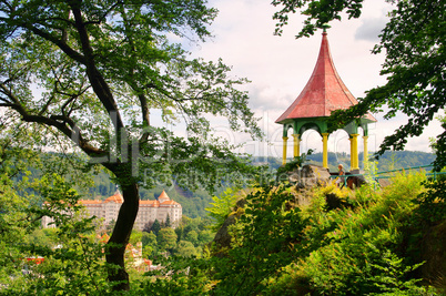 Karlovy Vary Aussicht Hirschsprung - Karlovy Vary Deer Jump 01