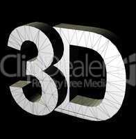 3d three dimensional letters illustration