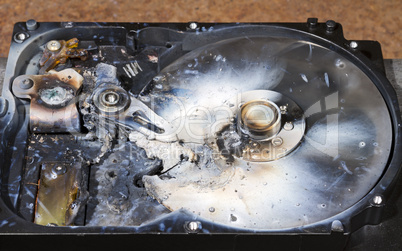 destroyed hard drive