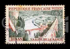 town of dinan postage stamp