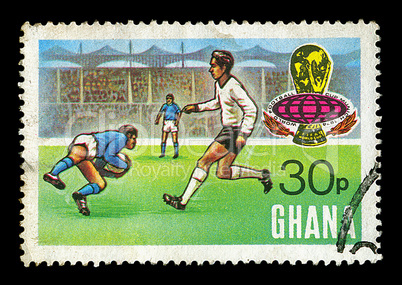 football match postage stamp