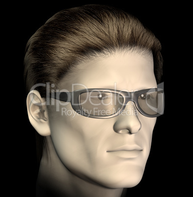 man with sunglasses illustration