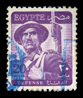 soldier postage stamp