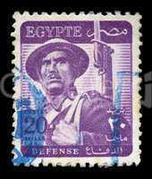 soldier postage stamp