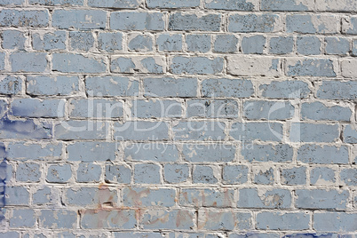 Background with old painted brick wall