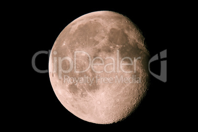 Phase of the moon on a dark sky 15.08.11