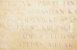Roman letters texture