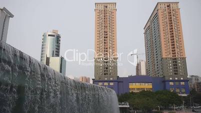 Urban waterfall