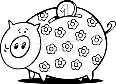 piggy bank for coloring book