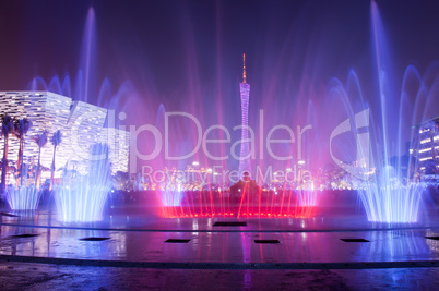 Fountain in Guangzhou Flower City Plaza