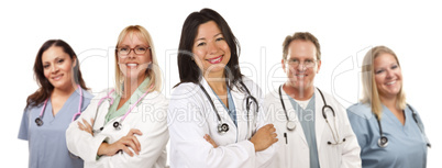 Hispanic Female Doctor and Colleagues
