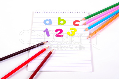 ABC Stifte Buchstaben Zahlen