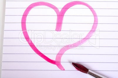 Herz Liebe Pinsel malen zeichnen