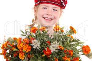 Little girl in the national Ukrainian costume