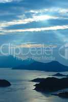 Ocean islands sunrise Landscape