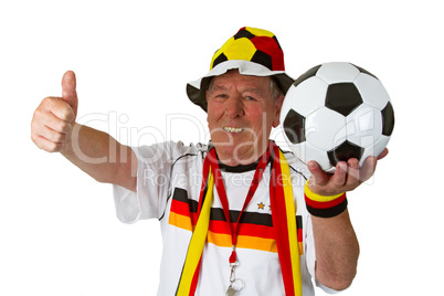 Senior Fussballfan