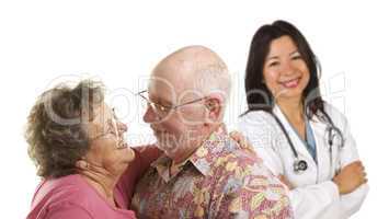 Senior Couple with Medical Doctor or Nurse Behind