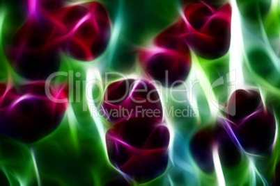Abstract Dark Red Green Background