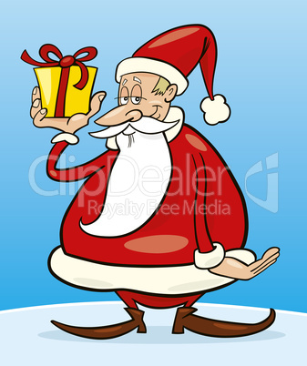 Santa claus with gift