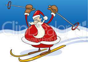 Santa on ski