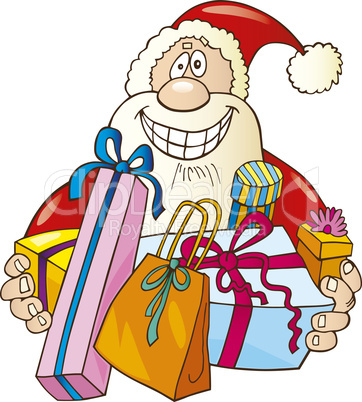 Santa claus with gifts