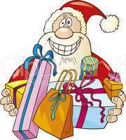 Santa claus with gifts