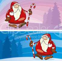 Santa claus with cane