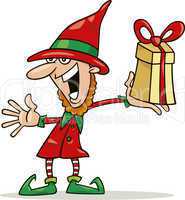 christmas elf with special gift