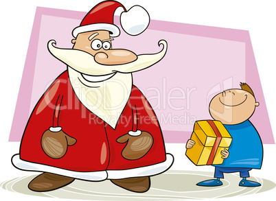 Santa claus with boy