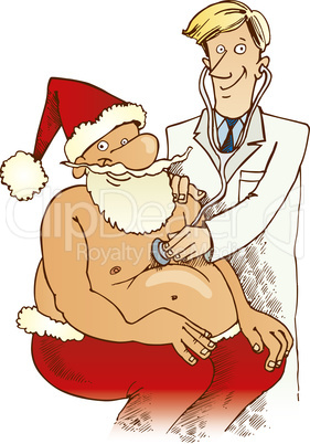 Santa Claus and doctor