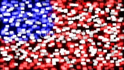 usa flag of shining elements loopable