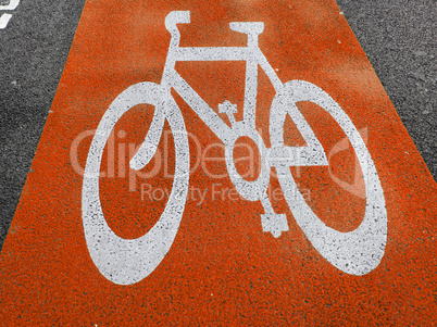 Bike lane sign