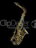 A golden saxophone