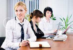 Business ladies in office