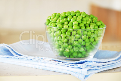 Young green peas