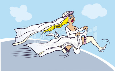 Running bride