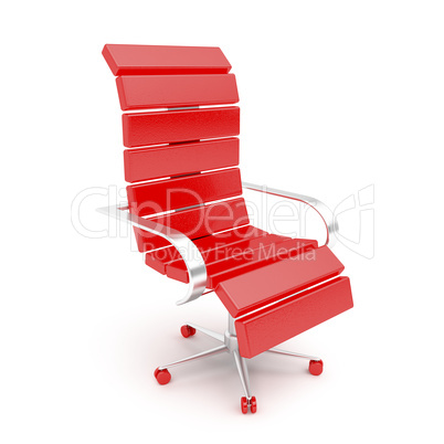 Modern red armchair