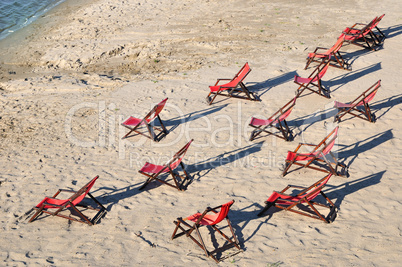 Chairs on beach