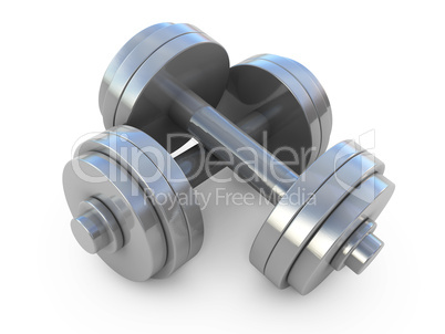 Chromed dumbbells weight