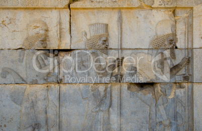 Ancient bas-reliefs of Persepolis, Iran