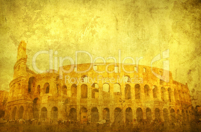 vintage image of coliseum