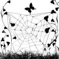 Grungy web spider