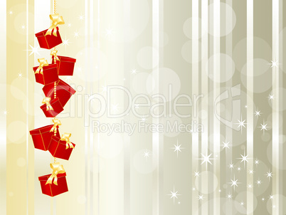 Gift boxes hanging on a string - Geschenke an Kette