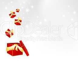 Red gift boxes, Christmas and birthday template - Geschenkbox